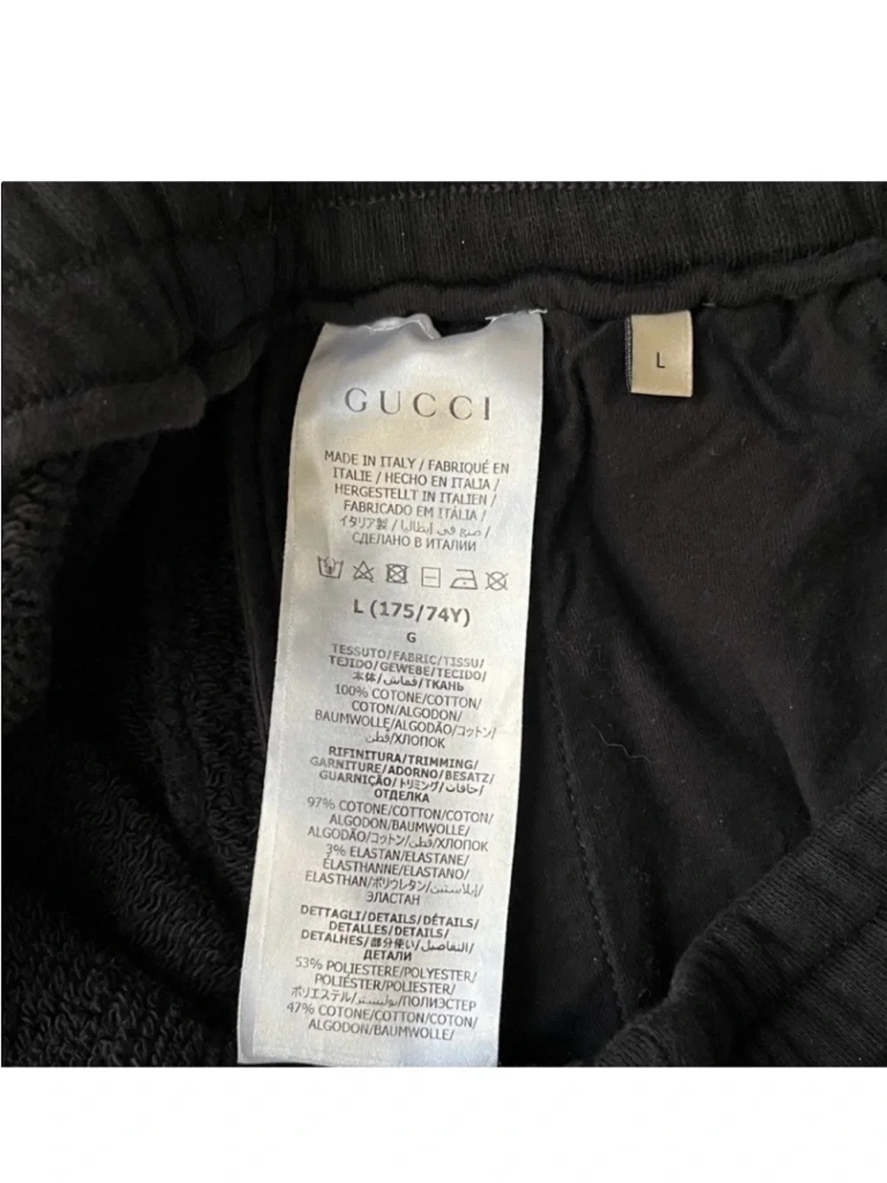 Gucci Men’s GG Logo Jogger Pants - Black - Size L - Alessandro Michele Era